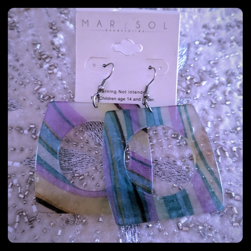 3 for $10 unique square earrings